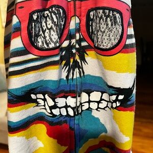 Volcom Boys medium Multicolor Wave full zippered hoodie sweatshirt skateboard